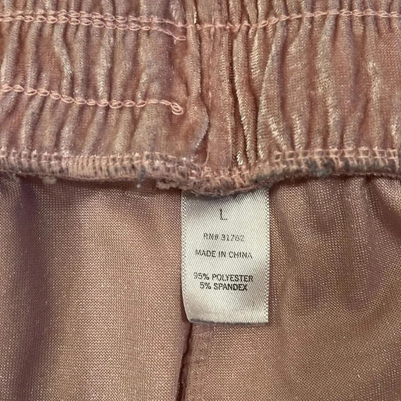 Crushed Velvety Top Sleeveless & Jogger Pants Lounge Wear Set Pink Medium L Y2K - Picture 17 of 17